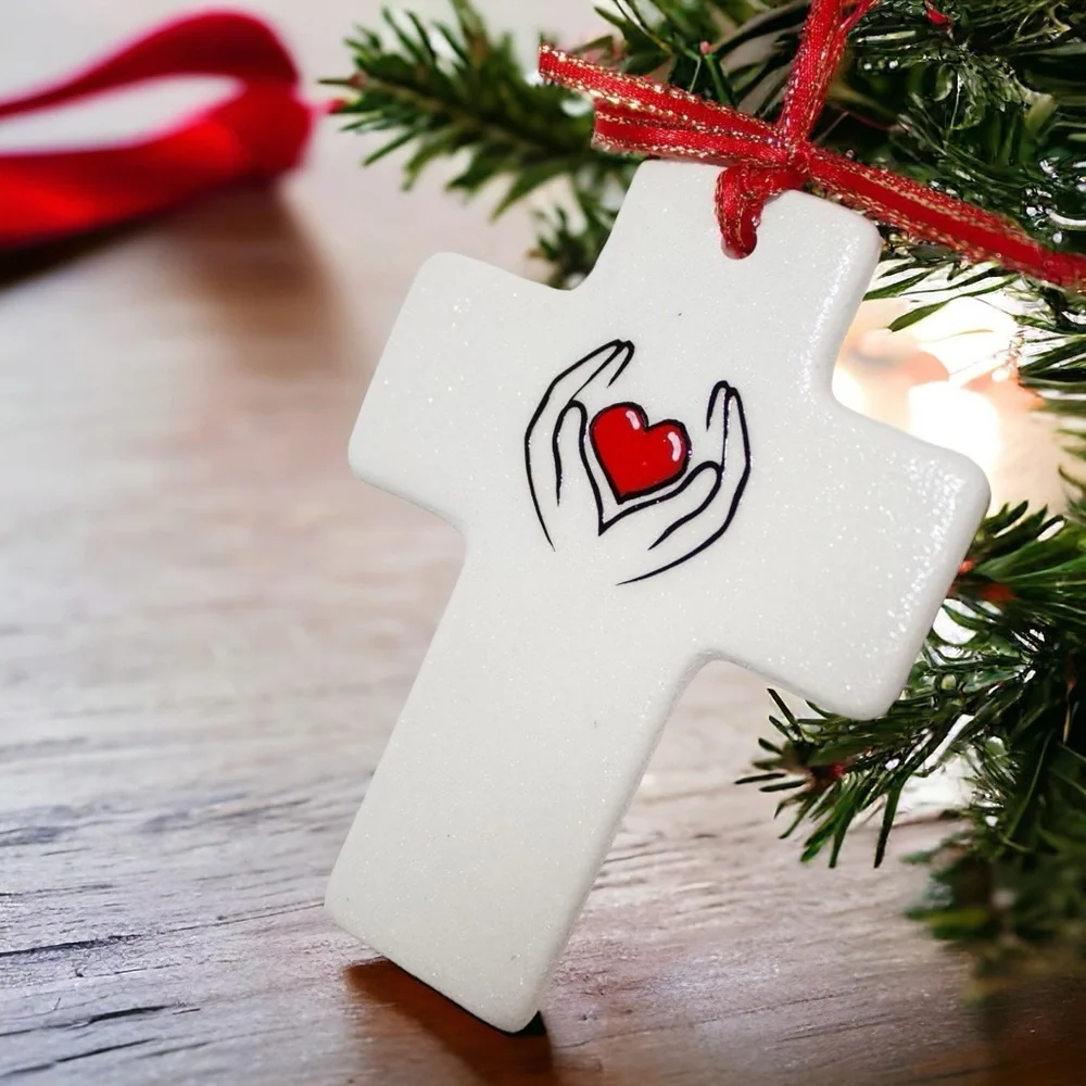 NEW Handmade Christmas Cross Ornament, Perfect for Commemorating Special Moments
